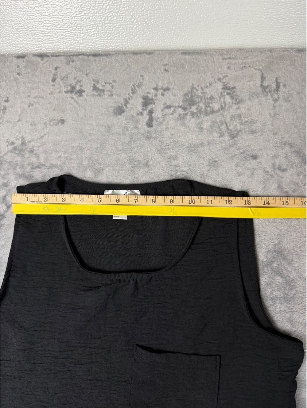 Just Be Black Sleeveless Polyester Top Medium - Picture 3 of 8